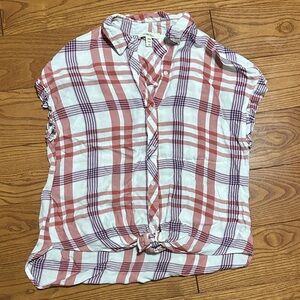 Casual Plaid Button-Down Shirt for Women